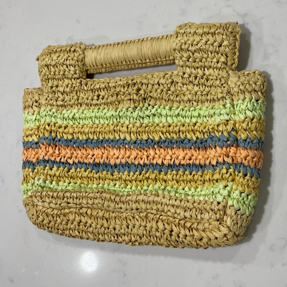 Multicolor Straw Handbag - Picture 3 of 7